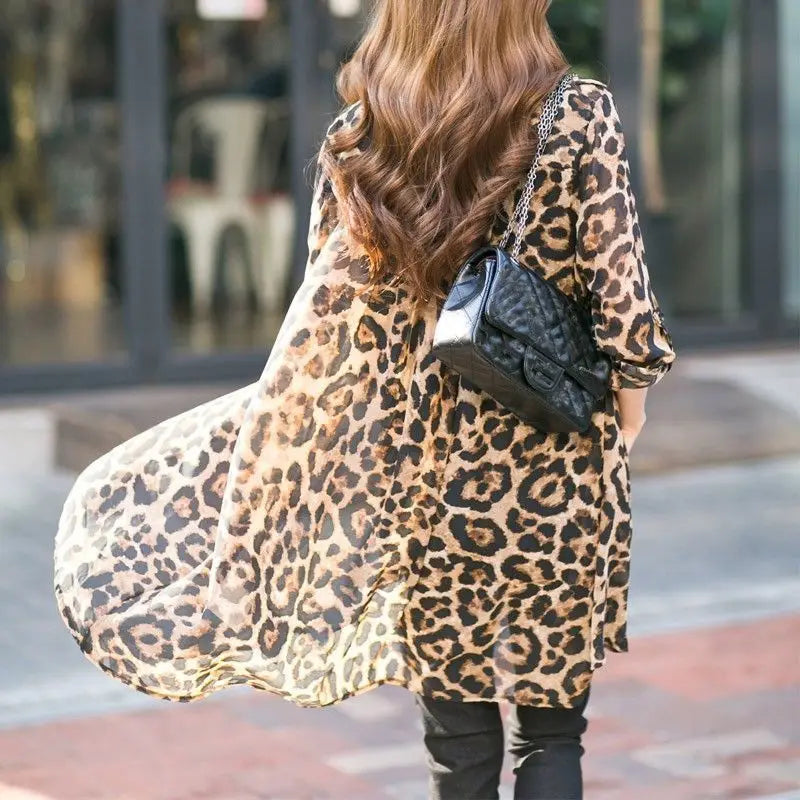 Kimono Feminino Em Animal Print All Match