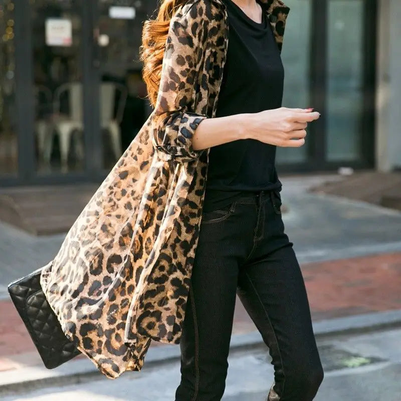 Kimono Feminino Em Animal Print All Match
