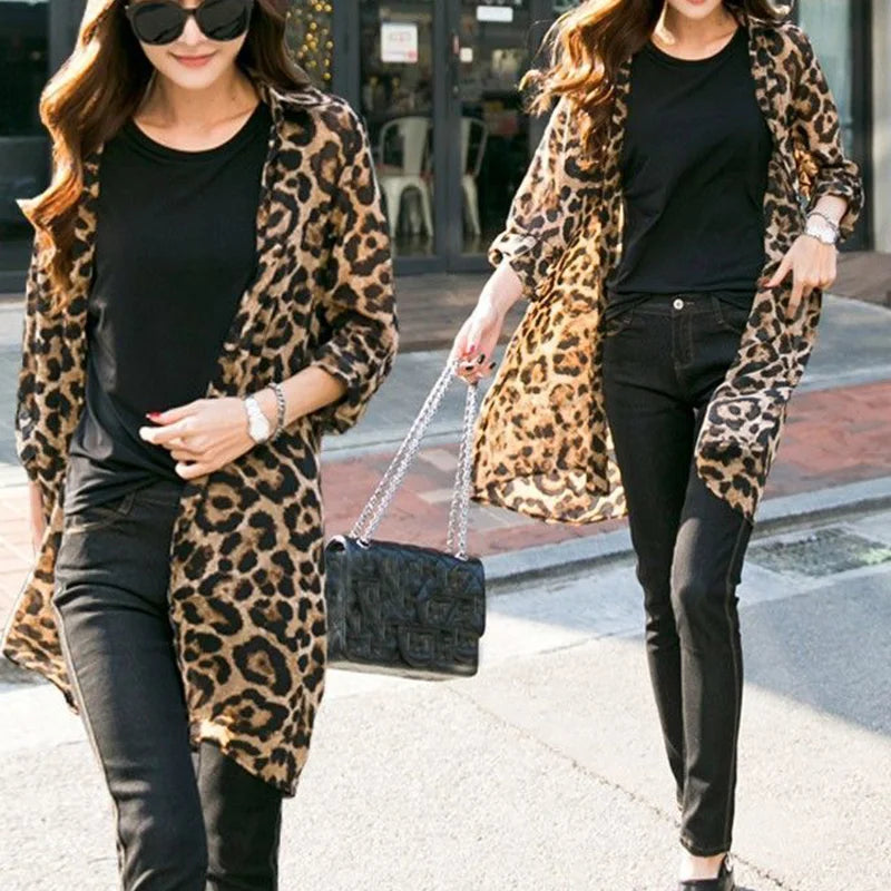 Kimono Feminino Em Animal Print All Match