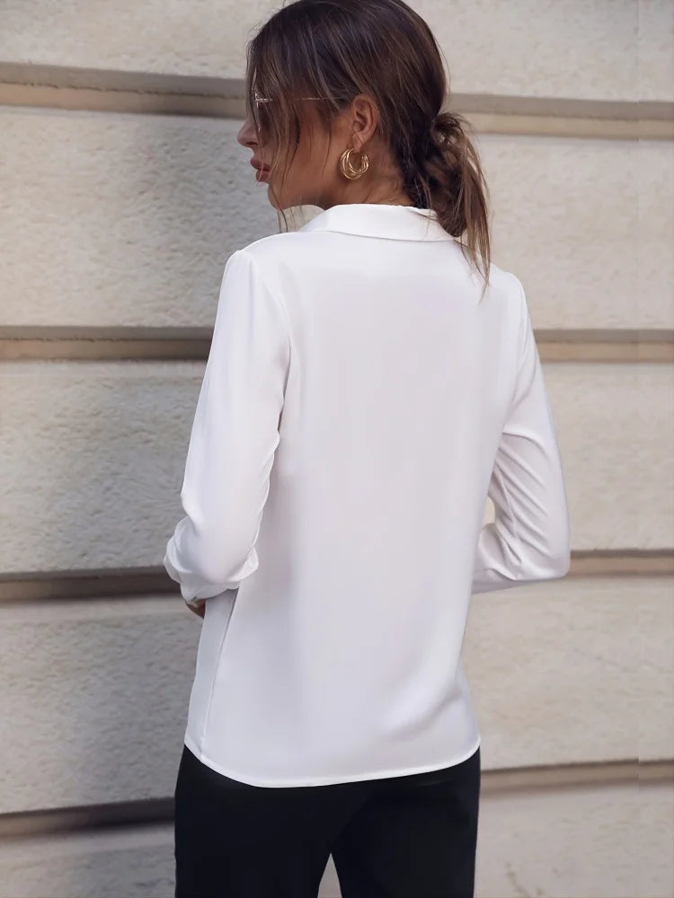 Blusa Feminina Manga Longa Office Lady