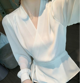 Blusa Feminina Tecido FIno Manga Longa
