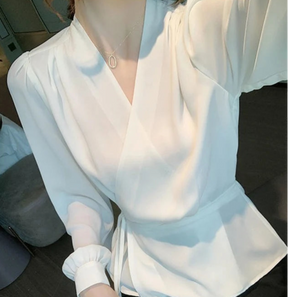 Blusa Feminina Tecido FIno Manga Longa