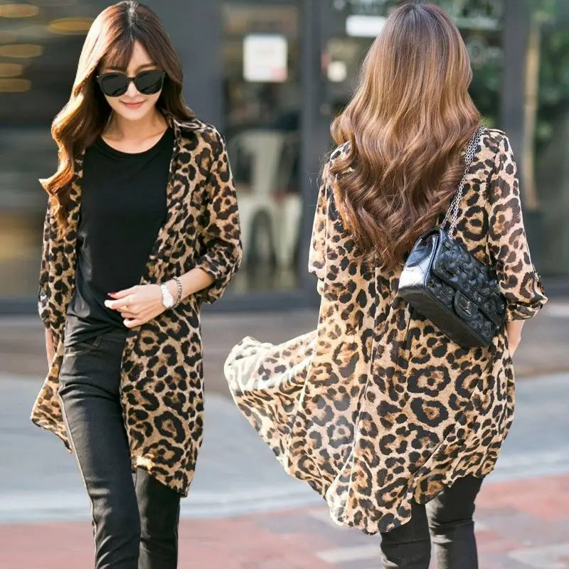 Kimono Feminino Em Animal Print All Match