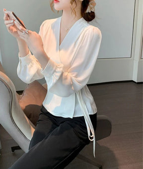 Blusa Feminina Tecido FIno Manga Longa