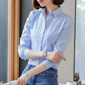 Camisa de Listras Manga Longa