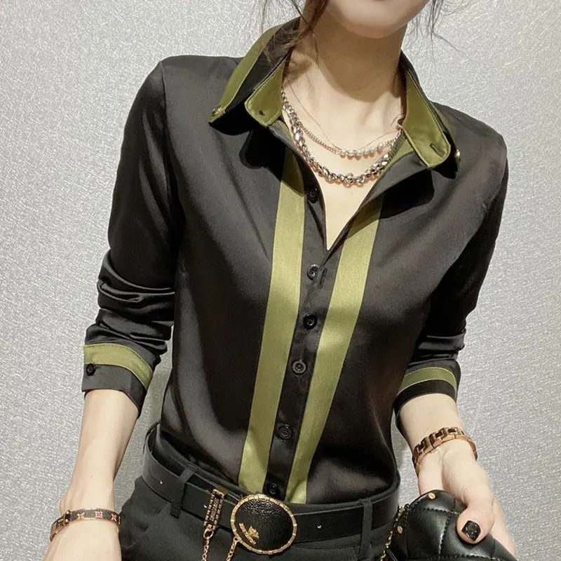 Camisa Lady Office Manga Longa